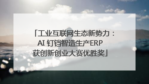 工业互联网生态新势力：AI 钉铛智造生产ERP获创新创业大赛优胜奖