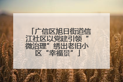 广信区旭日街道信江社区以党建引领“微治理”绣出老旧小区“幸福景”