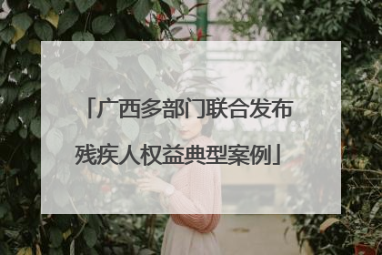 广西多部门联合发布残疾人权益典型案例