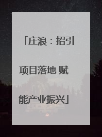 庄浪：招引项目落地 赋能产业振兴