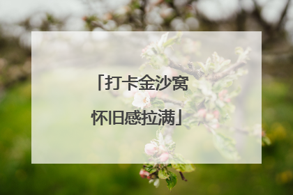 打卡金沙窝 怀旧感拉满