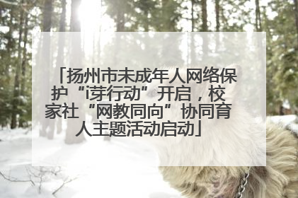 扬州市未成年人网络保护“i芽行动”开启，校家社“网教同向”协同育人主题活动启动
