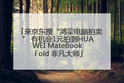 来京东搜“鸿蒙电脑拍卖” 有机会1元拍到HUAWEI MateBook Fold 非凡大师