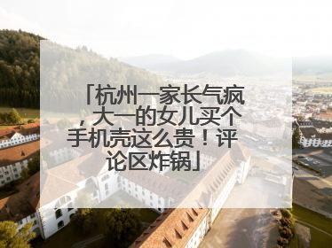 杭州一家长气疯，大一的女儿买个手机壳这么贵！评论区炸锅