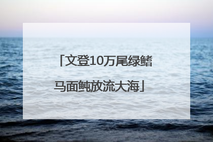 文登10万尾绿鳍马面鲀放流大海