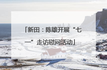 新田：陈雄开展“七一”走访慰问活动