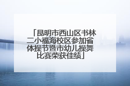 昆明市西山区书林二小福海校区参加省体操节暨市幼儿操舞比赛荣获佳绩