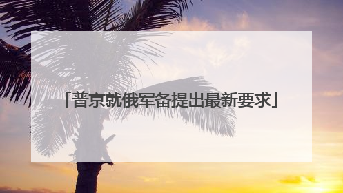 普京就俄军备提出最新要求