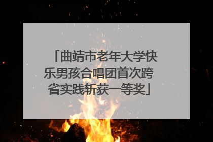 曲靖市老年大学快乐男孩合唱团首次跨省实践斩获一等奖