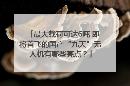 最大载荷可达6吨 即将首飞的国产“九天”无人机有哪些亮点？