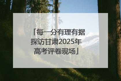 每一分有理有据 探访甘肃2025年高考评卷现场