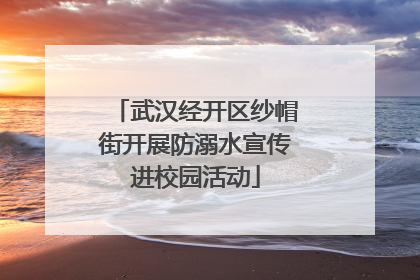武汉经开区纱帽街开展防溺水宣传进校园活动
