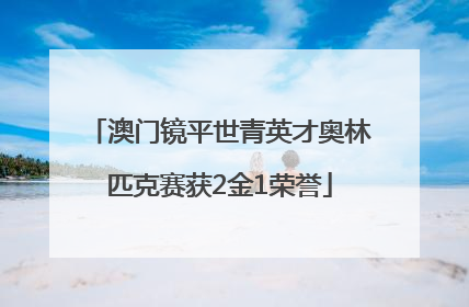 澳门镜平世青英才奥林匹克赛获2金1荣誉