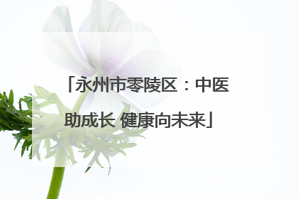 永州市零陵区：中医助成长 健康向未来