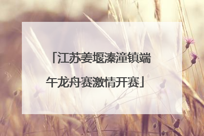 江苏姜堰溱潼镇端午龙舟赛激情开赛