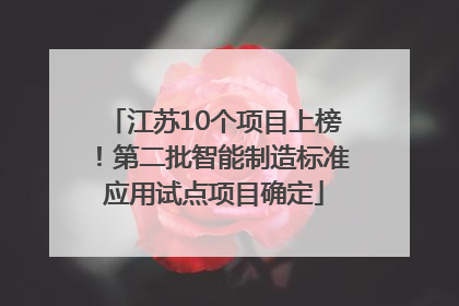 江苏10个项目上榜！第二批智能制造标准应用试点项目确定