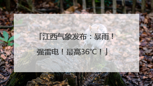 江西气象发布：暴雨！强雷电！最高36℃！