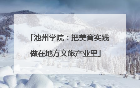 池州学院：把美育实践做在地方文旅产业里