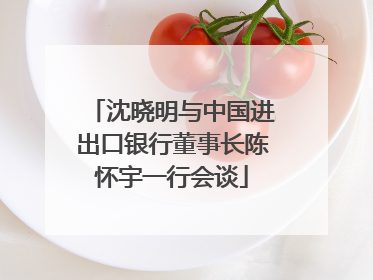 沈晓明与中国进出口银行董事长陈怀宇一行会谈