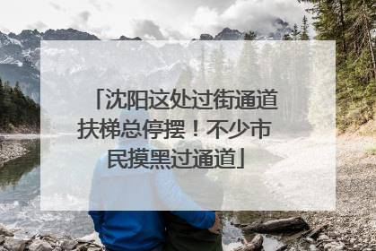 沈阳这处过街通道扶梯总停摆！不少市民摸黑过通道