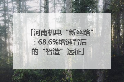 河南机电“新丝路”：68.6%增速背后的“智造”远征