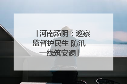 河南汤阴：巡察监督护民生 防汛一线筑安澜