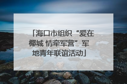 海口市组织“爱在椰城 情牵军营”军地青年联谊活动
