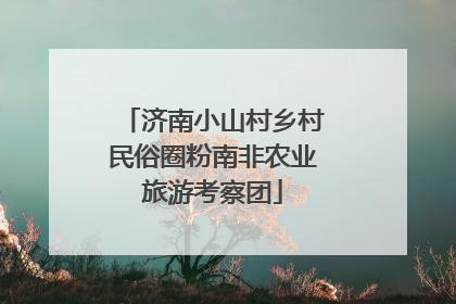 济南小山村乡村民俗圈粉南非农业旅游考察团