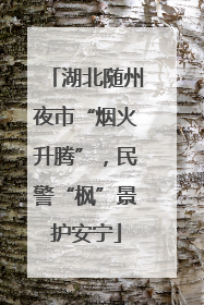 湖北随州夜市“烟火升腾”，民警“枫”景护安宁
