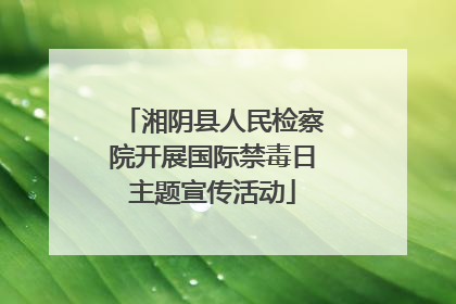 湘阴县人民检察院开展国际禁毒日主题宣传活动