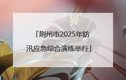 荆州市2025年防汛应急综合演练举行