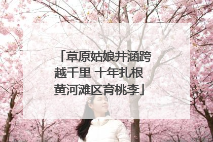 草原姑娘井涵跨越千里 十年扎根黄河滩区育桃李