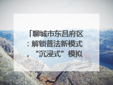 聊城市东昌府区：解锁普法新模式，“沉浸式”模拟法庭进社区