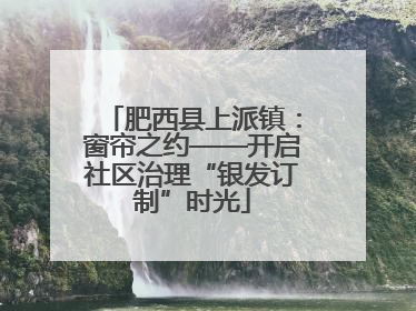 肥西县上派镇：窗帘之约——开启社区治理“银发订制”时光
