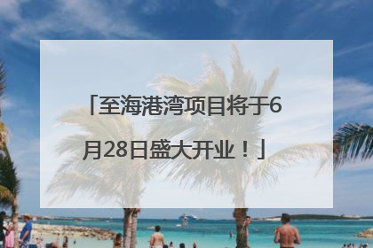 至海港湾项目将于6月28日盛大开业！
