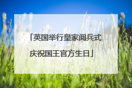 英国举行皇家阅兵式庆祝国王官方生日