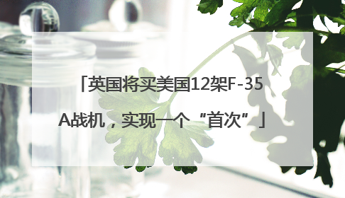 英国将买美国12架F-35A战机，实现一个“首次”