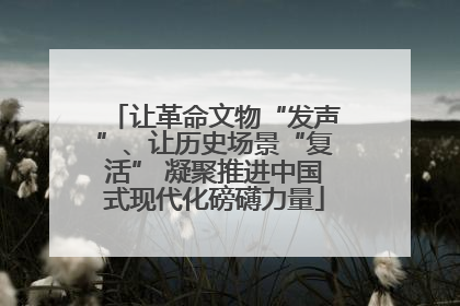让革命文物“发声”、让历史场景“复活” 凝聚推进中国式现代化磅礴力量