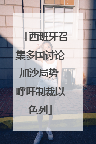 西班牙召集多国讨论加沙局势 呼吁制裁以色列