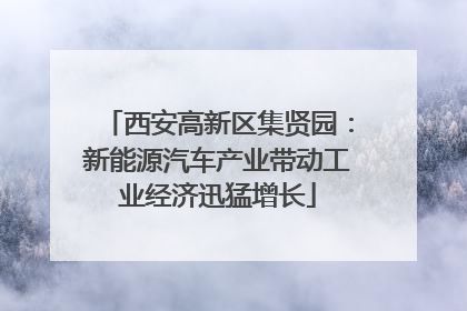 西安高新区集贤园：新能源汽车产业带动工业经济迅猛增长