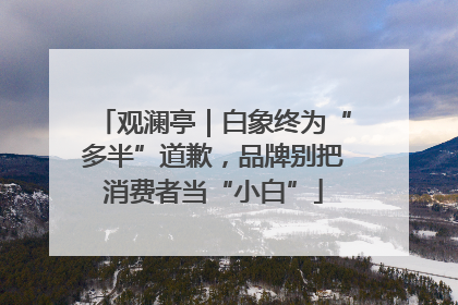 观澜亭｜白象终为“多半”道歉，品牌别把消费者当“小白”