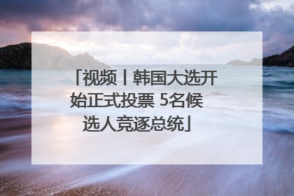 视频丨韩国大选开始正式投票 5名候选人竞逐总统