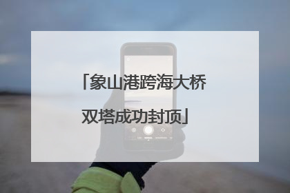 象山港跨海大桥双塔成功封顶