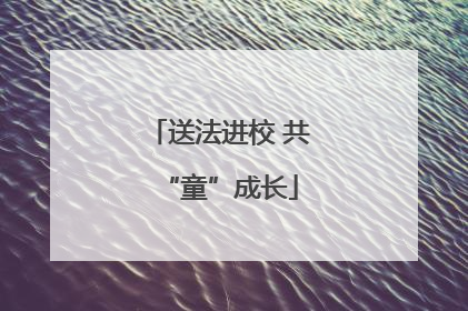 送法进校 共“童”成长