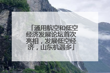通用航空和低空经济发展论坛首次亮相，发展低空经济，山东机遇多