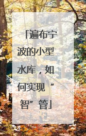 遍布宁波的小型水库，如何实现“智”管