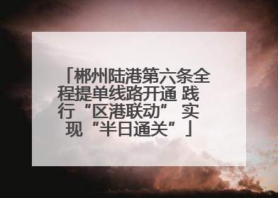 郴州陆港第六条全程提单线路开通 践行“区港联动” 实现“半日通关”