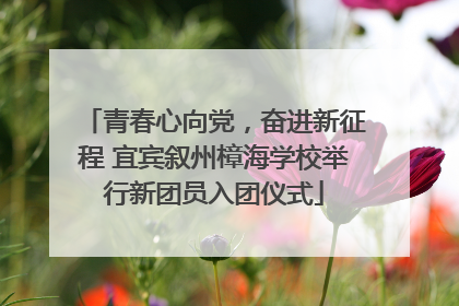 青春心向党，奋进新征程 宜宾叙州樟海学校举行新团员入团仪式