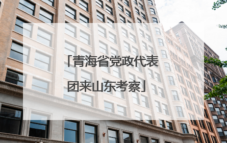 青海省党政代表团来山东考察