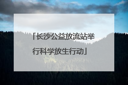 长沙公益放流站举行科学放生行动